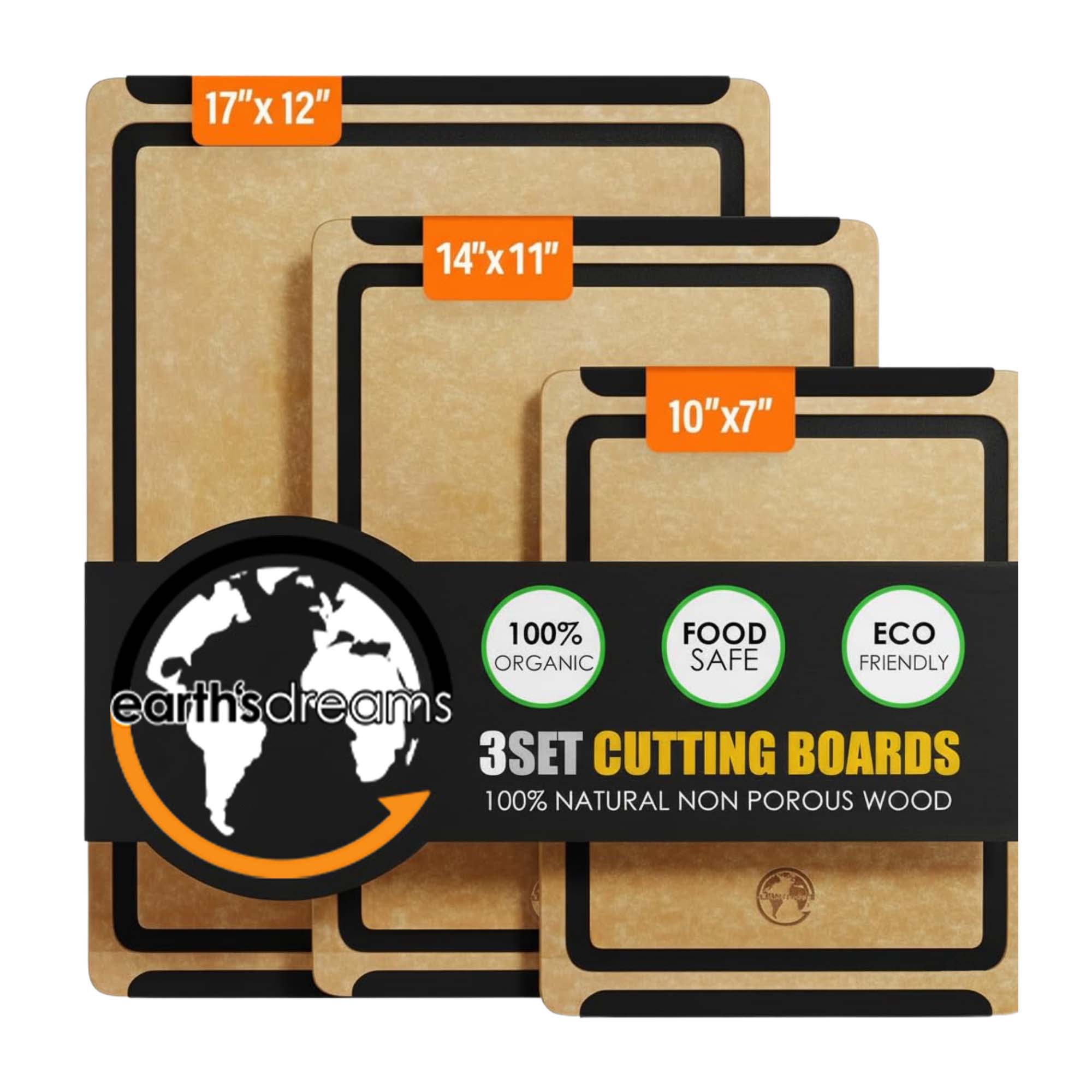 Cutting Board Set — Tan/Black